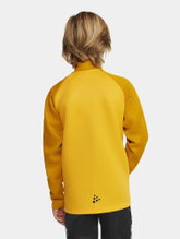 Craft Sport Training Jacket Squad 2.0 Full Zip (with side pockets, elastic functional material) yellow Children