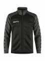 Craft Sport-Trainingsjacke Squad 2.0 Full Zip (mit Seitentaschen, elastisch Funktionsmaterial) schwarz/grau Kinder