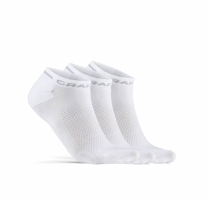 Craft Trainingssocke CORE Dry Shaftless Short (atmungsaktiv) weiss - 3 Paar
