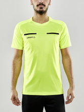 Craft Sport-Tshirt Evolve Referee (rec. Polyester, Mesh-Einsätze) neongelb Herren