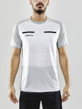 Craft Sport-Tshirt Evolve Referee (rec. Polyester, Mesh-Einsätze) platinumgrau Herren
