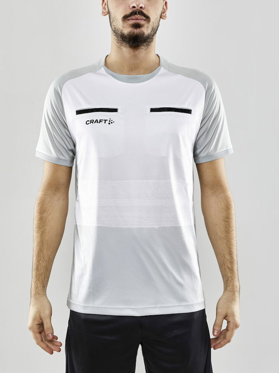 Craft Sport-Tshirt Evolve Referee (rec. Polyester, Mesh-Einsätze) platinumgrau Herren