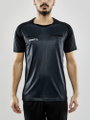 Craft Sport-Tshirt Evolve Referee (rec. Polyester, Mesh-Einsätze) schwarz Herren