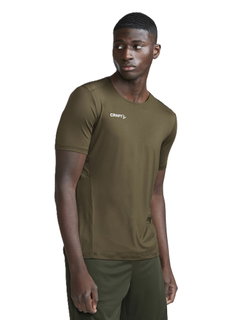 Craft Sportowa Koszulka Extend Jersey (recyklingowany poliester, wstawki siatkowe) khaki męska