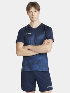 Craft Sport-Tshirt (Trikot) Premier Fade Jersey (rec. Polyester, V-Ausschnitt) navyblau Herren