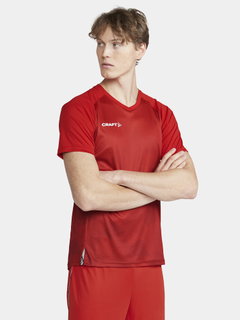 Craft Koszulka sportowa (T-shirt) Premier Fade Jersey (recyklingowany poliester, dekolt w serek) czerwony mężczyźni