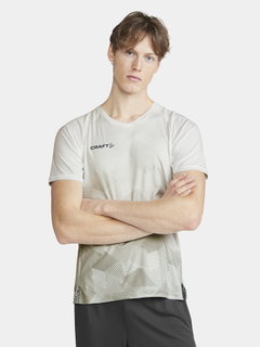 Craft Koszulka sportowa (T-shirt) Premier Fade Jersey (recyklingowany poliester, dekolt w serek) biały męski