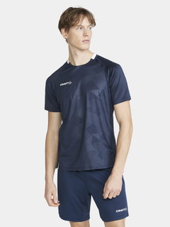 Craft Sportowa Koszulka (Trikot) Premier Solid Jersey (z recyklingowanego poliestru, wysoka elastyczność) granatowa Męska