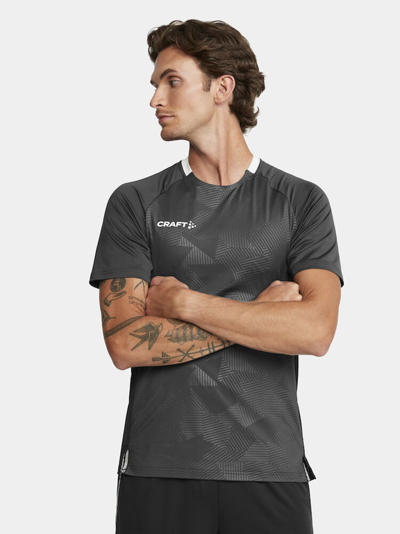 Craft Sport-Tshirt (Trikot) Premier Solid Jersey (rec. Polyester, hohe Elastizität) asphaltgrau Herren