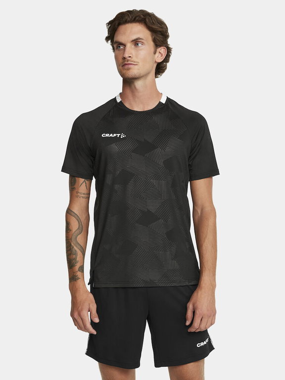 Craft Sport-Tshirt (Trikot) Premier Solid Jersey (rec. Polyester, hohe Elastizität) schwarz Herren