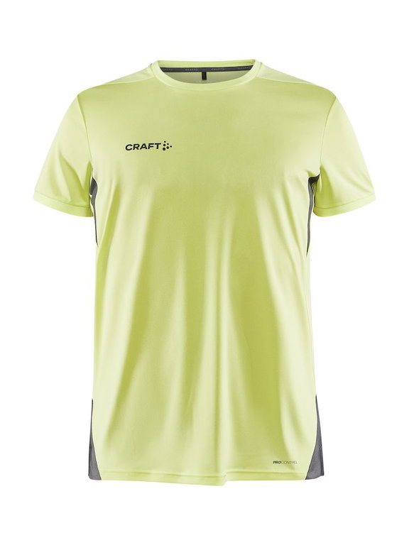 Craft Sport-Tshirt Pro Control Impact (leicht, atmungsaktiv) lime/grau Herren