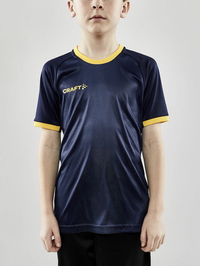 Craft Sport-Tshirt (Trikot) Progress 2.0 Graphic Jersey - leicht, funktionell und Stretchmaterial navyblau Kinder