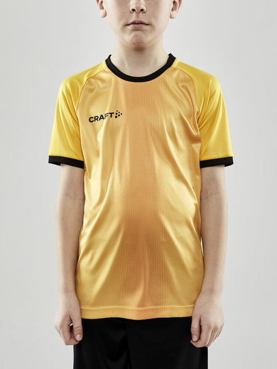 Craft Sport T-shirt (Jersey) Progress 2.0 Graphic Jersey - light, functional and stretch material yellow Kids