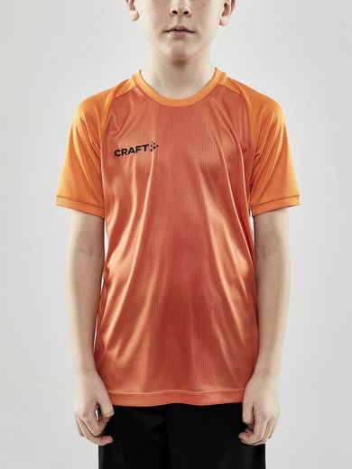Craft Sport-Tshirt (Trikot) Progress 2.0 Graphic Jersey - leicht, funktionell und Stretchmaterial orange Kinder