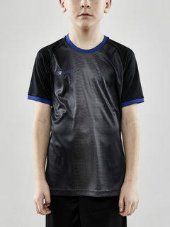Craft Sport-Tshirt (Trikot) Progress 2.0 Graphic Jersey - leicht, funktionell und Stretchmaterial schwarz/blau Kinder