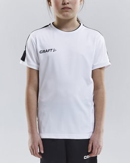 Craft Sport-Tshirt Progress Practise (100% Polyester) weiss Kinder