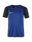 Craft Sport-Tshirt Squad 2.0 Contrast Jersey (hohe Elastizität, bequeme Passform) kobaltblau Kinder