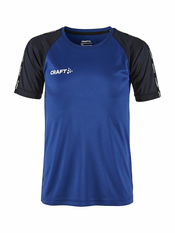 Craft Sportowa koszulka Squad 2.0 Contrast Jersey (wysoka elastyczność, wygodny krój) kobaltowy dziecięcy