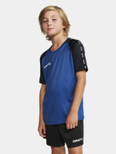Craft Sport T-shirt Squad 2.0 Contrast Jersey (high elasticity, comfortable fit) cobalt blue Kids