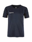 Craft Sportowa koszulka Squad 2.0 Contrast Jersey (wysoka elastyczność, wygodny krój) granatowy dziecięcy