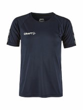 Craft Sport-Tshirt Squad 2.0 Contrast Jersey (hohe Elastizität, bequeme Passform) navyblau Kinder