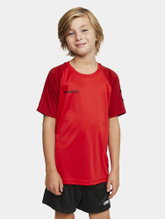 Craft Sport T-shirt Squad 2.0 Contrast Jersey (high elasticity, comfortable fit) red Kids