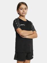 Craft Sport T-shirt Squad 2.0 Contrast Jersey (high elasticity, comfortable fit) black/grey Children