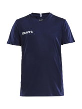 Craft Sport T-shirt (Jersey) Squad Solid - loose fit, quick-drying - navy blue Kids