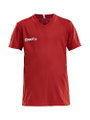 Craft Sport-Tshirt (Trikot) Squad Solid - lockere Schnitt, schnelltrocknend - rot Kinder