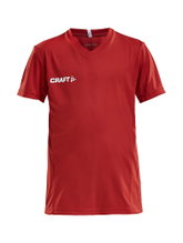 Craft Sport T-shirt (Jersey) Squad Solid - loose fit, quick-drying - red Kids