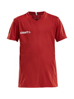 Craft Sport T-shirt (Jersey) Squad Solid - loose fit, quick-drying - red Kids
