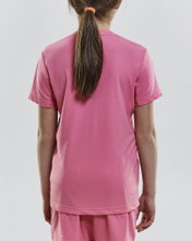 Craft Sport T-shirt (Jersey) Squad Solid - loose fit, quick-drying - pink Kids
