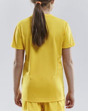 Craft Sport T-shirt (Jersey) Squad Solid - loose fit, quick-drying - yellow Kids