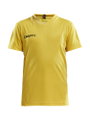 Craft Sport-Tshirt (Trikot) Squad Solid - lockere Schnitt, schnelltrocknend - gelb Kinder