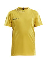 Craft Sport T-shirt (Jersey) Squad Solid - loose fit, quick-drying - yellow Kids