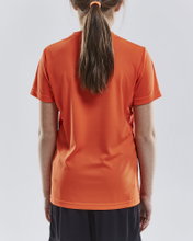 Craft Sport T-shirt (Jersey) Squad Solid - loose fit, quick-drying - orange Kids
