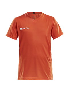 Craft Sport T-shirt (Jersey) Squad Solid - loose fit, quick-drying - orange Kids
