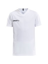 Craft Sport T-shirt Squad Solid - loose fit, quick-drying - white Kids