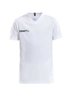 Craft Sport T-shirt Squad Solid - loose fit, quick-drying - white Kids