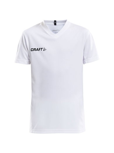Craft Sport-Tshirt (Trikot) Squad Solid - lockere Schnitt, schnelltrocknend - weiss Kinder