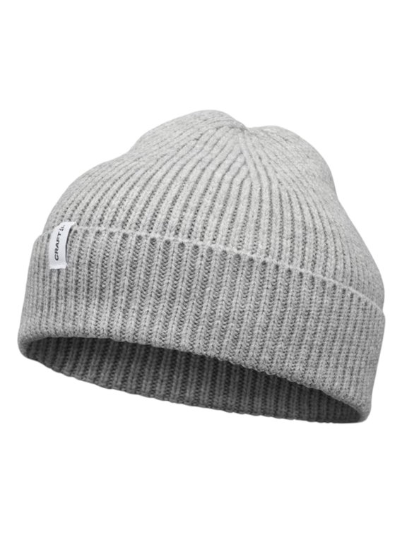 Craft Wintermütze Urban Rib Beanie (warm, Rippstruktur) grau - 1 Stück
