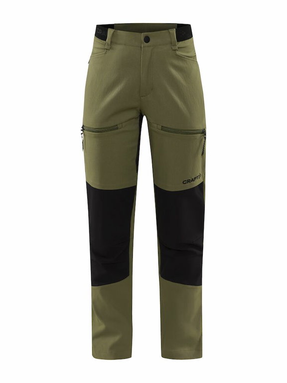 Craft Wanderhose Pro Explore Hiking Pant (elastisch, strapazierfähige) lang khakigrün Damen