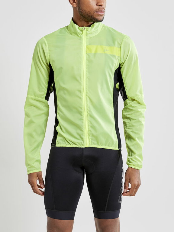 Craft Fahrrad-Windjacke ADV Essence Light Wind (winddicht und wasserabweisend) limegrün Herren