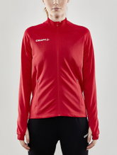 Craft Training Jacket Evolve Full Zip - durable mid-layer jacket made of stretch material - red Women