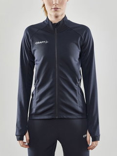 Craft Training Jacket Evolve Full Zip - durable mid-layer jacket made of stretch material - dark grey Women