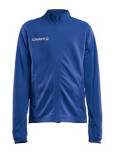 Craft Trainingsjacke Evolve Full Zip - strapazierfähige Mid-Layer-Jacke aus Stretchmaterial - kobaltblau Kinder