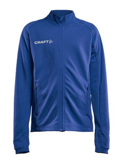 Craft Trainingsjacke Evolve Full Zip - strapazierfähige Mid-Layer-Jacke aus Stretchmaterial - kobaltblau Kinder