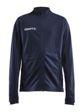 Craft Trainingsjacke Evolve Full Zip - strapazierfähige Mid-Layer-Jacke aus Stretchmaterial - navyblau Kinder
