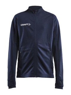 Craft Trainingsjacke Evolve Full Zip - strapazierfähige Mid-Layer-Jacke aus Stretchmaterial - navyblau Kinder