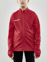 Craft Trainingsjacke Evolve Full Zip - strapazierfähige Mid-Layer-Jacke aus Stretchmaterial - rot Kinder